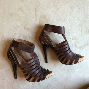 BCBG strapy heels